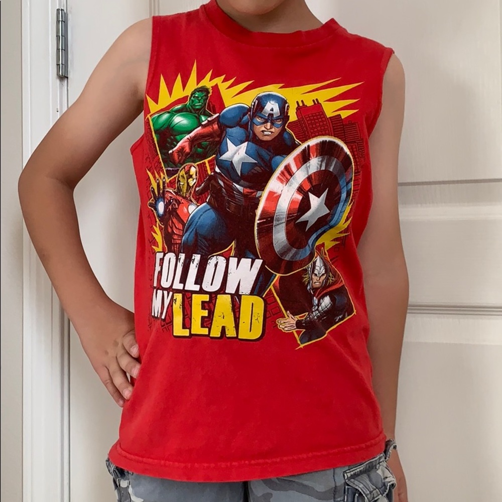 Red Boys Avengers tank